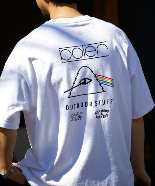 「POLeR」 半袖Tシャツ LARGE ネイビー メンズ_画像2