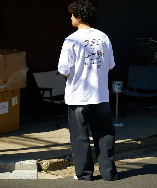 「POLeR」 半袖Tシャツ LARGE ネイビー メンズ_画像4
