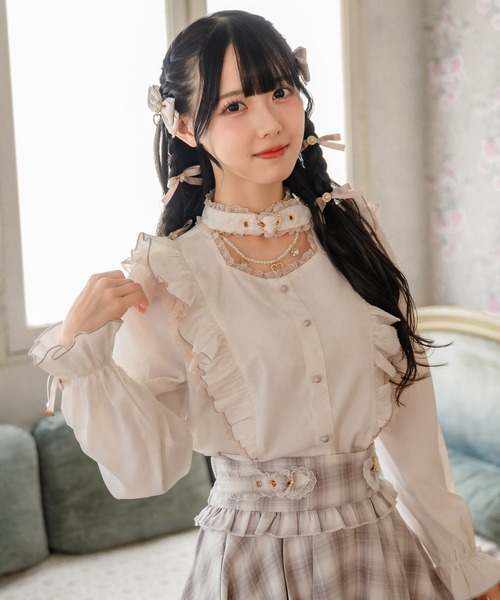 「ROJITA」 長袖ブラウス FREE ホワイト レディース_画像9