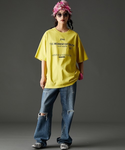 「GEVS.」 半袖Tシャツ 5L ブラック レディース_画像2