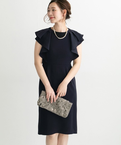 URBAN RESEARCH ROSSO 変形フリルコクーンドレス URBAN RESEARCH ROSSO ドレス 変形フリルコクーンドレス