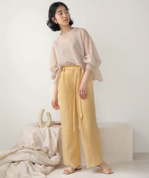 BAB パンツ 「WEB限定」シアーストライプパンツ レディース