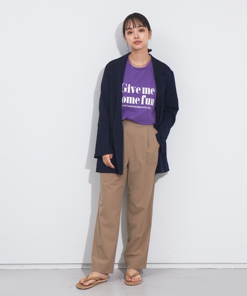 DouDou バックタックパンツ テーパード ハイウエスト 後ろウエストゴム バックタックパンツ | DOUDOU(ドゥドゥ)レディース | PAL CLOSET