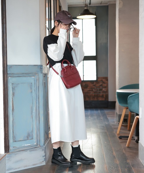 ENFOLD ニットドッキング シャツワンピース 36 Isn't She？（イズントシー） シャツワンピース ニットドッキング
