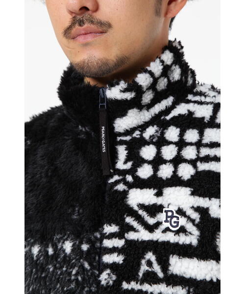 新品 パーリーゲイツ ジャカードボア モダンナバホ×ペイズリー柄 ジャケット PEARLY GATES トレーナー スウェット 「PEARLY GATES