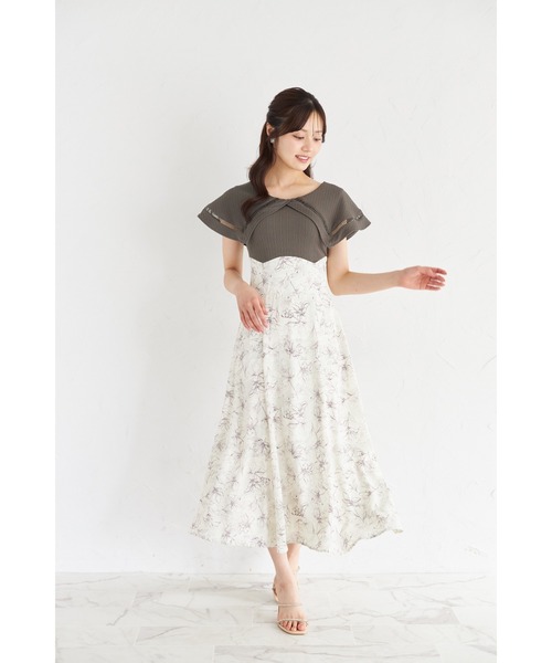 tocco closet ワンピース ビックカラーバックレースアップ