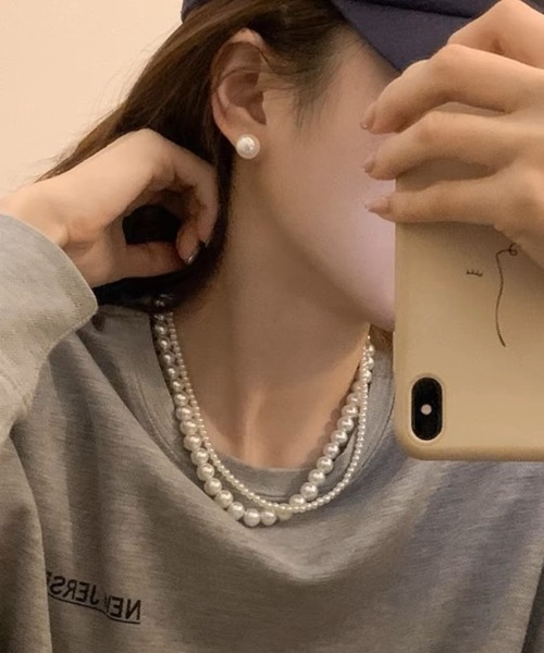 ネックレス 二連パールネックレス レディース : ZOZOTOWN Yahoo!店