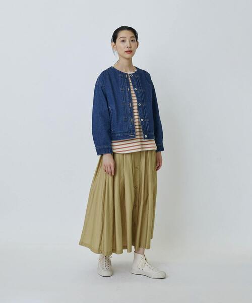 LOISIR ジャケット ノーカラージャケット デニムノーカラージャケット