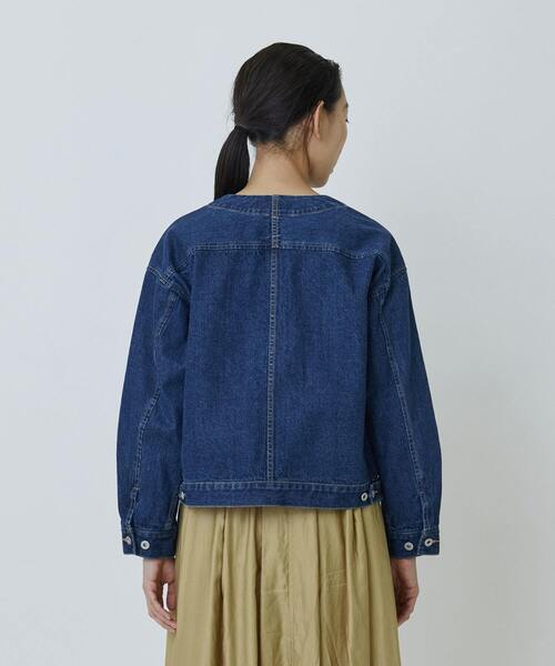 LOISIR ジャケット ノーカラージャケット デニムノーカラージャケット