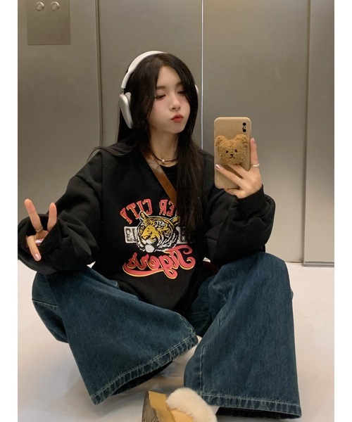 DEVICE（デバイス） トレーナー スウェット アソート プリント 裏起毛