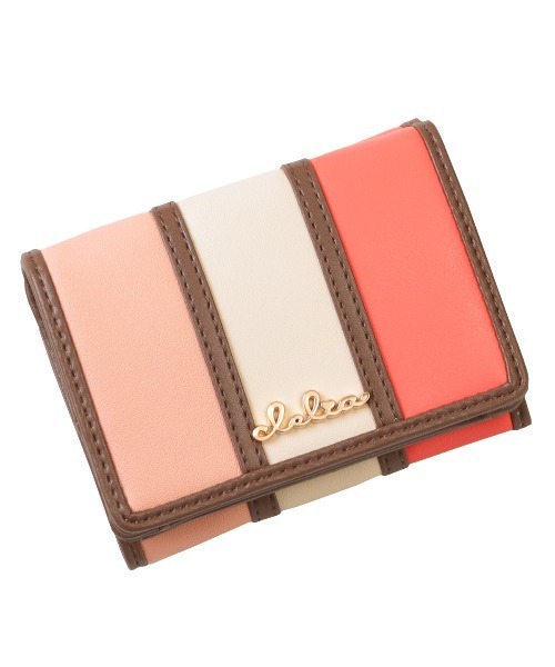 Clelia 財布 マルチカラー三つ折りミニ財布 レディース