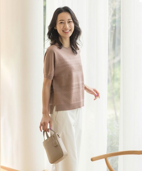 ニット セーター 「洗える」LACY ニットプルオーバー レディース ニット セーター 「洗える」LACY ニットプルオーバー レディース