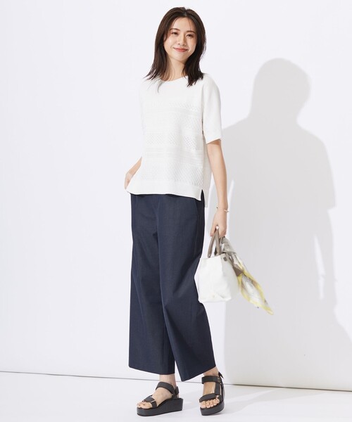 ニット セーター 「洗える」LACY ニットプルオーバー レディース