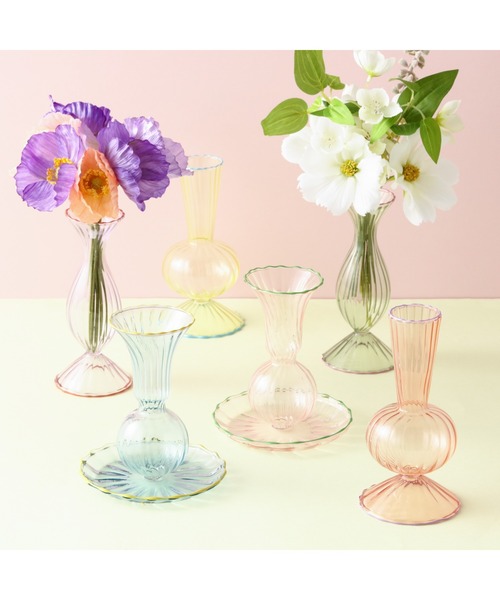 Francfranc 花瓶 プチ カラフル フラワーベース ピンク