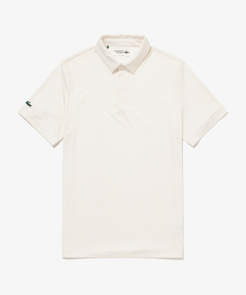 【美品】LACOSTE ラコステスポーツ　ポロシャツ　ウルトラドライ　白　L ラコステ LACOSTE ウルトラドライ仕様ストレッチゴルフ