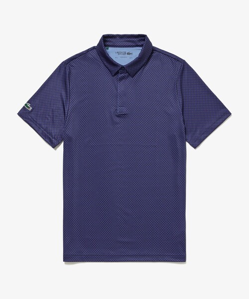 LACOSTE ポロシャツ UPF50＋ ミニプリントウルトラドライゴルフ