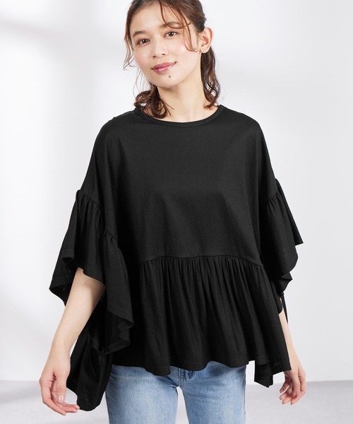 tシャツ ギャザーポンチョカットソー レディース 楽天市場】＼13％OFFクーポン対象／ギャザー ブラウス シャツ