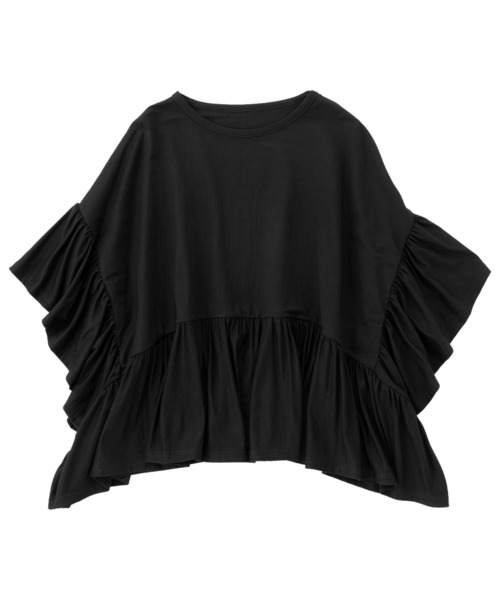 Viola e tシャツ ひんやり冷感ポンチョ風ギャザートップス