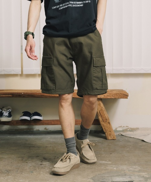 カーゴパンツ HUECLOSET R Bermuda Pintuck Cargo Pants カーゴパンツ HUECLOSET R Bermuda Pintuck Cargo Pants バレル