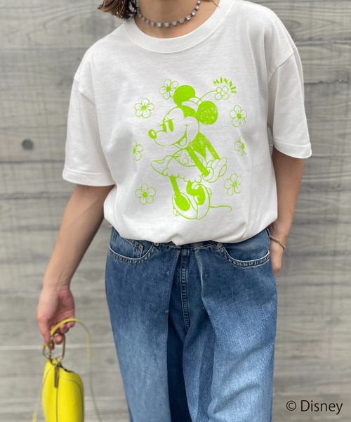 ミニーちゃん 古着Tシャツ バックプリント有り ライトブルー ミニーちゃん 古着Tシャツ バックプリント有り ライトブルー