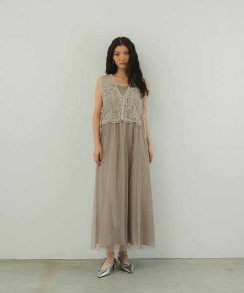 ANDRESD ruffled bustier pants ドレス セール】ruffled bustier pants dress / ラッフルビスチェパンツ