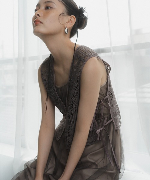 ANDRESD ドレス tulle layered dress チュールレイヤードドレス