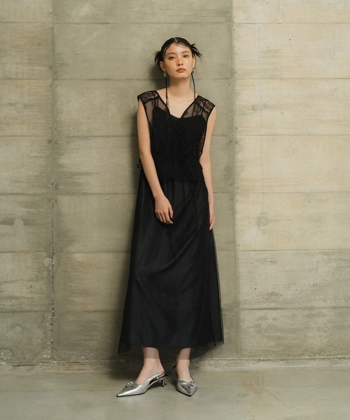 ANDRESD ドレス tulle layered dress チュールレイヤードドレス