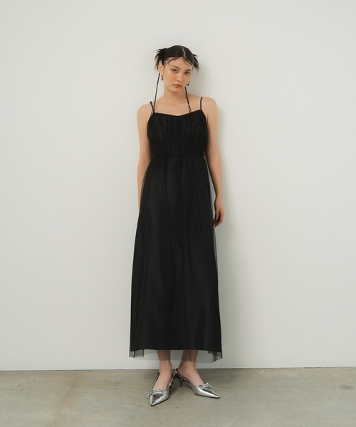 ANDRESD ドレス tulle layered dress チュールレイヤードドレス