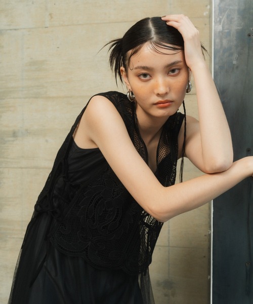 ANDRESD 2wayチュールドレス ANDRESD ドレス tulle layered dress チュールレイヤードドレス