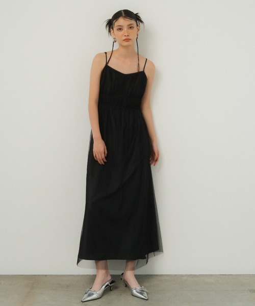 ANDRESD ドレス tulle layered dress チュールレイヤードドレス