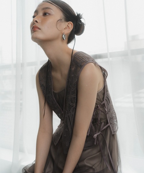 ANDRESD ドレス tulle layered dress チュールレイヤードドレス