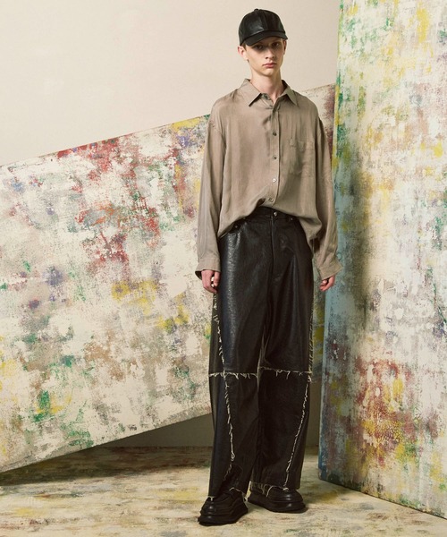 MAISON SPECIAL パンツ 「UNISEX」Artificial Leather Wide