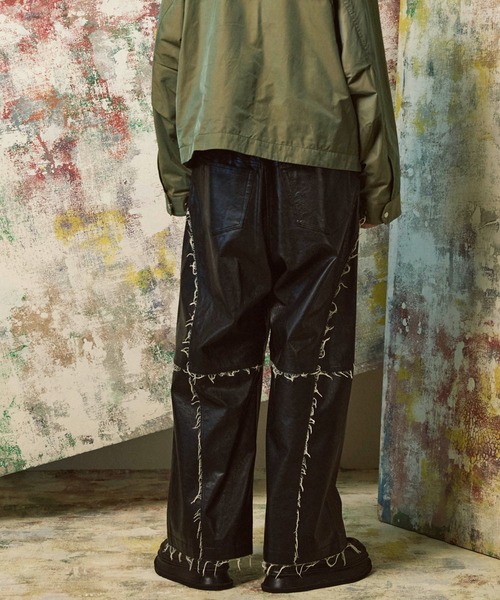 MAISON SPECIALおしゃれパンツ MAISON SPECIAL パンツ 「UNISEX」Artificial Leather Wide