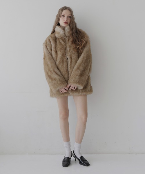 Mili affinity ブルゾン アウター フェイクファーオーバーサイズダブル