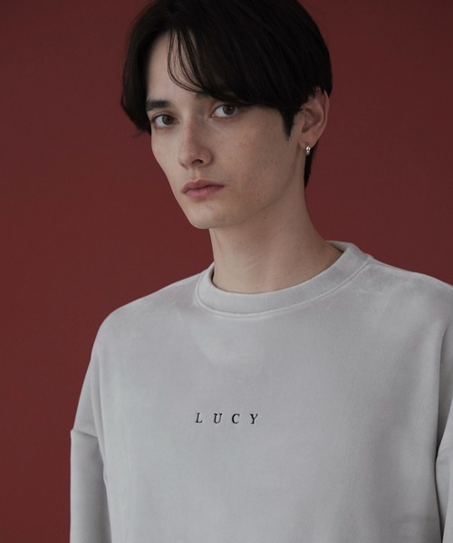 LUCY トレーナー スウェット LUCY/マイクロシャギーワンポイント