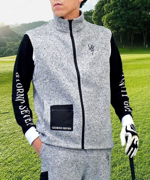 【RUSSELUNO】新品　ジップアップニットフーディー　メンズＸＬ　ゴルフ GIORNO SEVEN（ジョルノセブン） ゴルフ ゴルフウェア ジップアップ