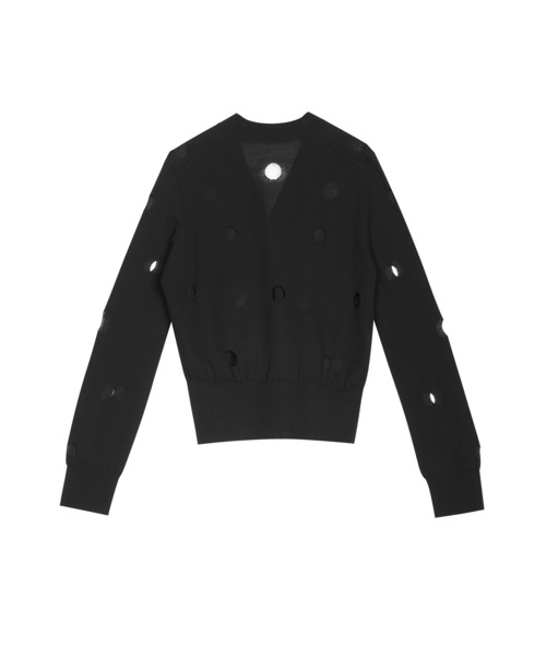 ニット セーター Polka-dot Cut-out Cotton-blend Cardigan レディース JNBY ニット セーター Polka-dot Cut-out Cotton-blend Cardigan