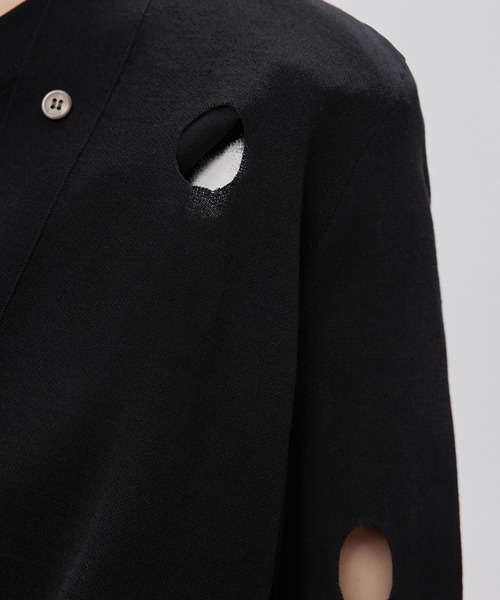 JNBY ニット セーター Polka-dot Cut-out Cotton-blend Cardigan