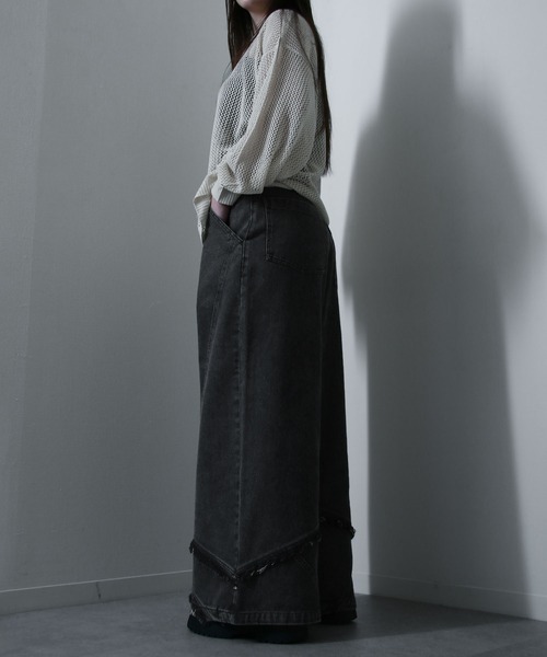MM6 新品未使用　袴デニム　ジーンズ　デニム　ワイドパンツ　ワイドデニムパンツ MM6 メゾンマルジェラ スーパーワイドデニム 袴パンツ 18SS