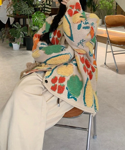 aimoha カーディガン カラフル刺繍カーディガン レディース : ZOZOTOWN