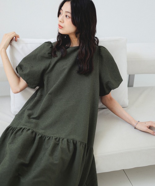 B：MING by BEAMS ワンピース シアー サッカー ワンピース（S〜M