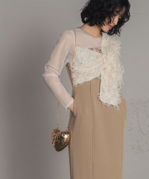 ★全2色★ハート型 ショルダーバッグ パーティー GIRL DRESS FOR NOW ショルダーバッグ バッグ メタリック ハート