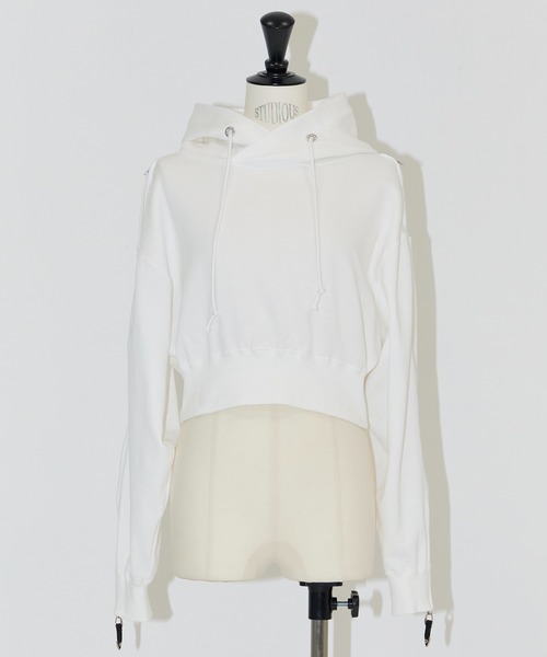 パーカー 「TOGA PULLA/トーガプルラ」Zip sweat hoodie/ジップスウェットフーディ/ショートパーカー レディース TOGA パーカー 「TOGA PULLA/トーガプルラ」Zip sweat hoodie