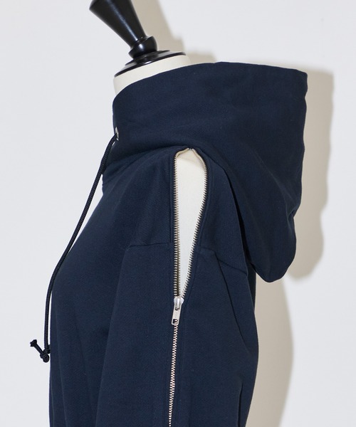 パーカー 「TOGA PULLA/トーガプルラ」Zip sweat hoodie/ジップスウェットフーディ/ショートパーカー レディース TOGA パーカー 「TOGA PULLA/トーガプルラ」Zip sweat hoodie