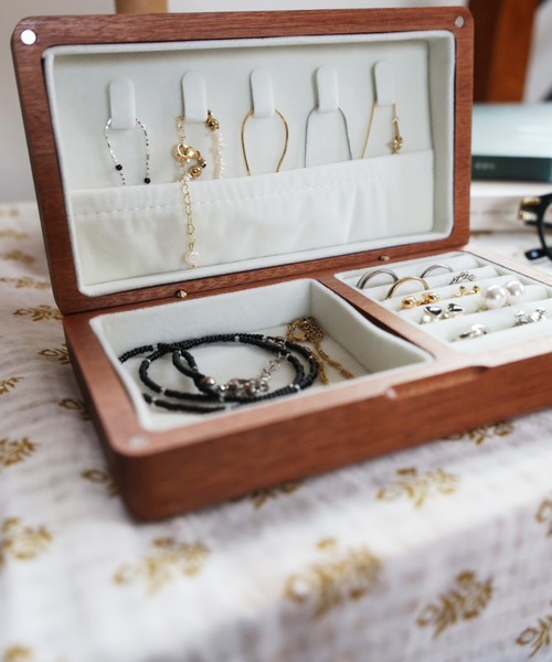 収納 「 ammy. / エイミードット 」 木製 ジュエリー ボックス