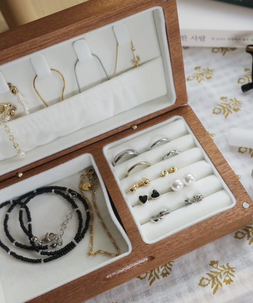 収納 「 ammy. / エイミードット 」 木製 ジュエリー ボックス