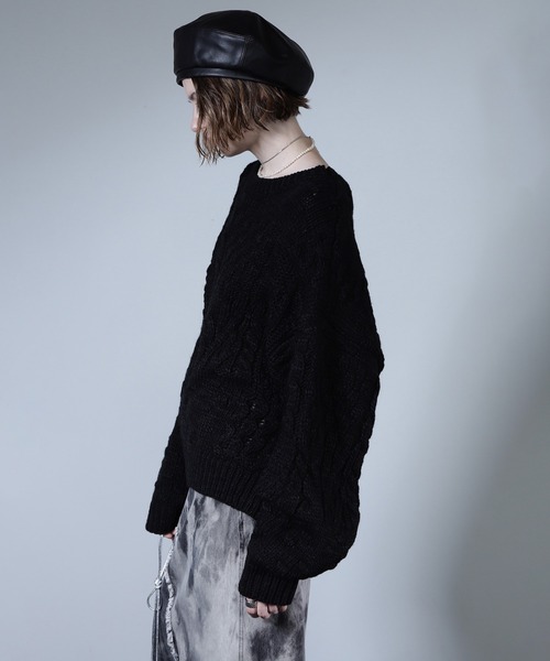 mici ケーブルニット　ローズバッド ROSE BUD（ローズバッド）の「(mici)Decorative cable knit