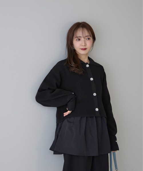 カーディガン 「ZOZO限定」スポンディッシュシルバーボタンカーデ レディース &. NOSTALGIA カーディガン 「ZOZO限定」スポンディッシュ