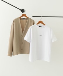 カーディガン ドライタッチカーディガン+刺繍ポンチTシャツセット メンズ｜ZOZOTOWN Yahoo!店