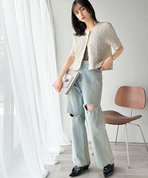 ブラウス シャツ カラミジャガードショートシャツ レディース URBAN RESEARCH ブラウス シャツ カラミジャガードショート